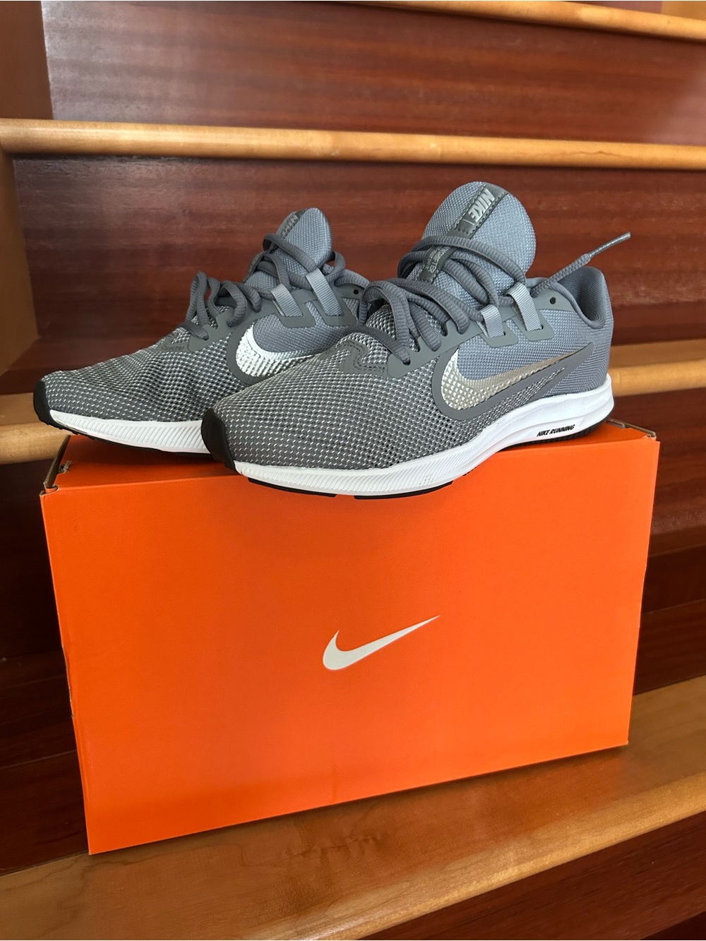 Nike Women's Athletic Running Shoes - Gray and White